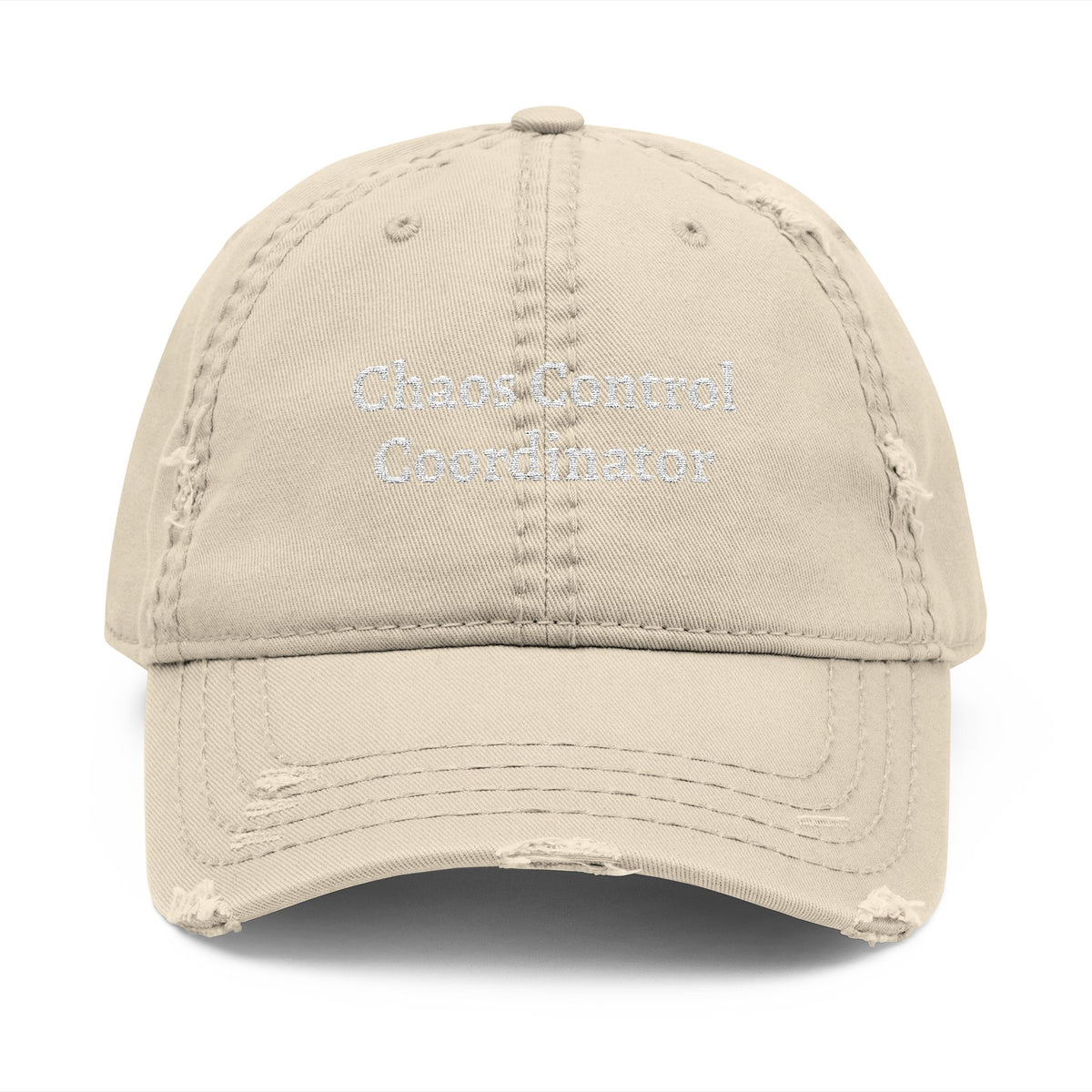 The "Chaos Control Coordinator" Distressed Dad Hat